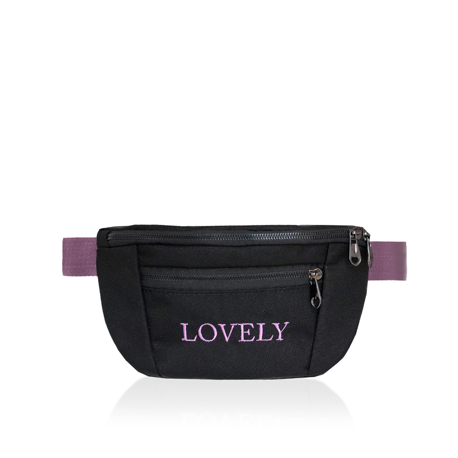 SPORT BELT BAG MAXI - crno/lila